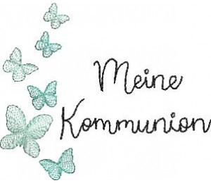 Stickdatei - Meine Kommunion Schmetterlinge
